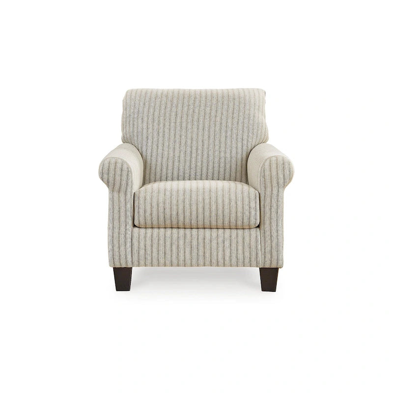Brown/Beige Accent Chair - 36W x 36D x 36H