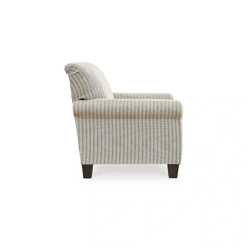 Brown/Beige Accent Chair - 36W x 36D x 36H
