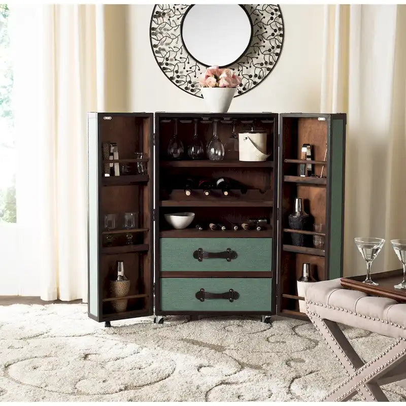 Storage Beige Bar Cabinet - 23.6 x 17.7 x 42.1 - 24Wx18Dx42H