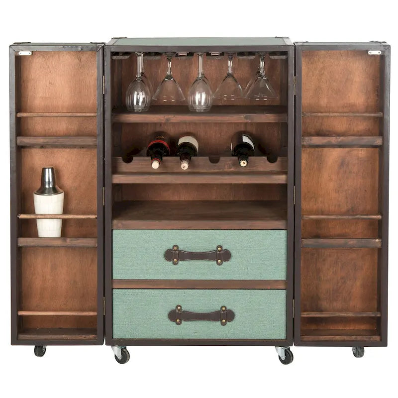 Storage Beige Bar Cabinet - 23.6 x 17.7 x 42.1 - 24Wx18Dx42H