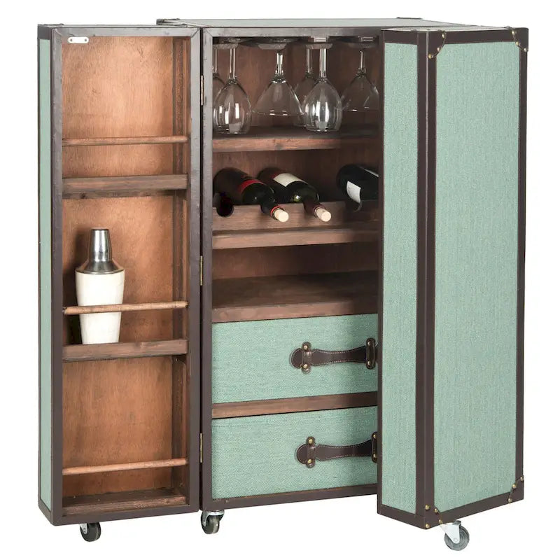 Storage Beige Bar Cabinet - 23.6 x 17.7 x 42.1 - 24Wx18Dx42H