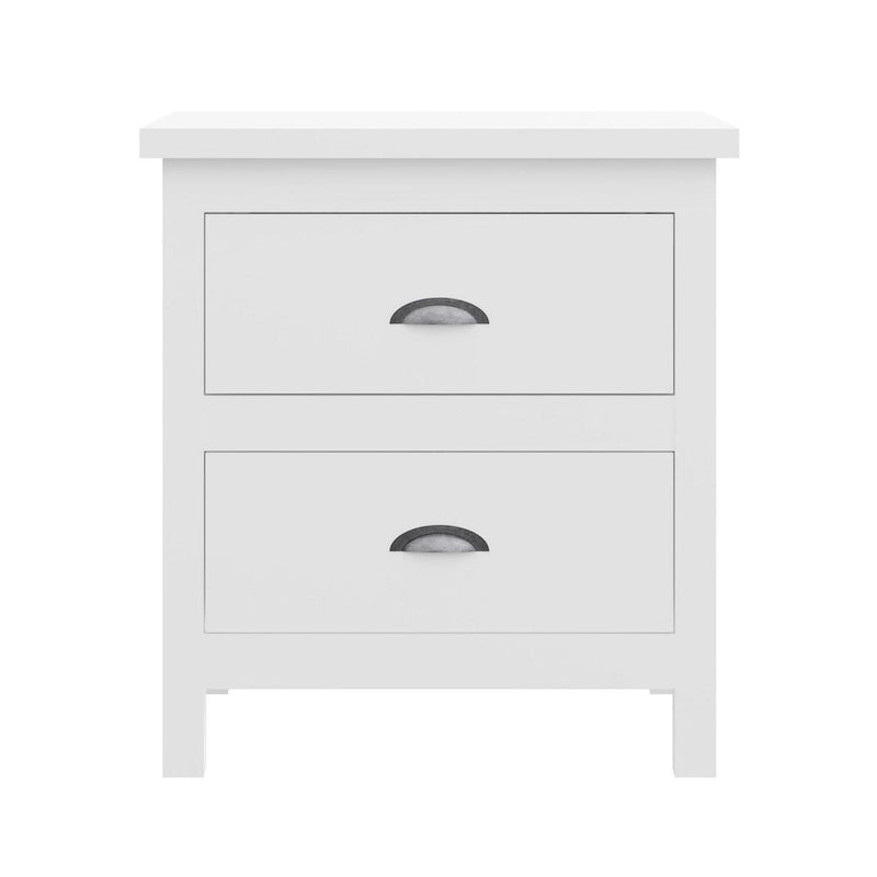 Nightstand with Drawers, Solid Wood