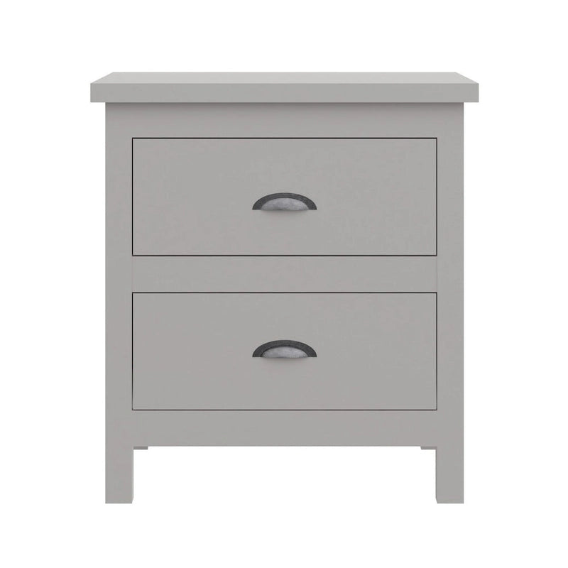 Nightstand with Drawers, Solid Wood