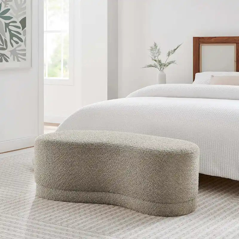 48" Round Upholstered Ottoman Bench