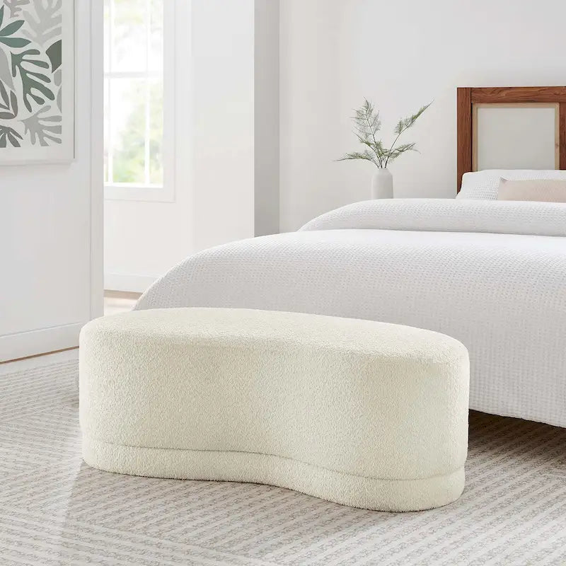 48" Round Upholstered Ottoman Bench