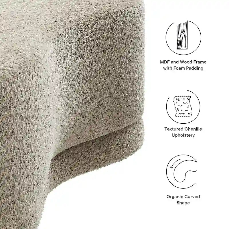 48" Round Upholstered Ottoman Bench