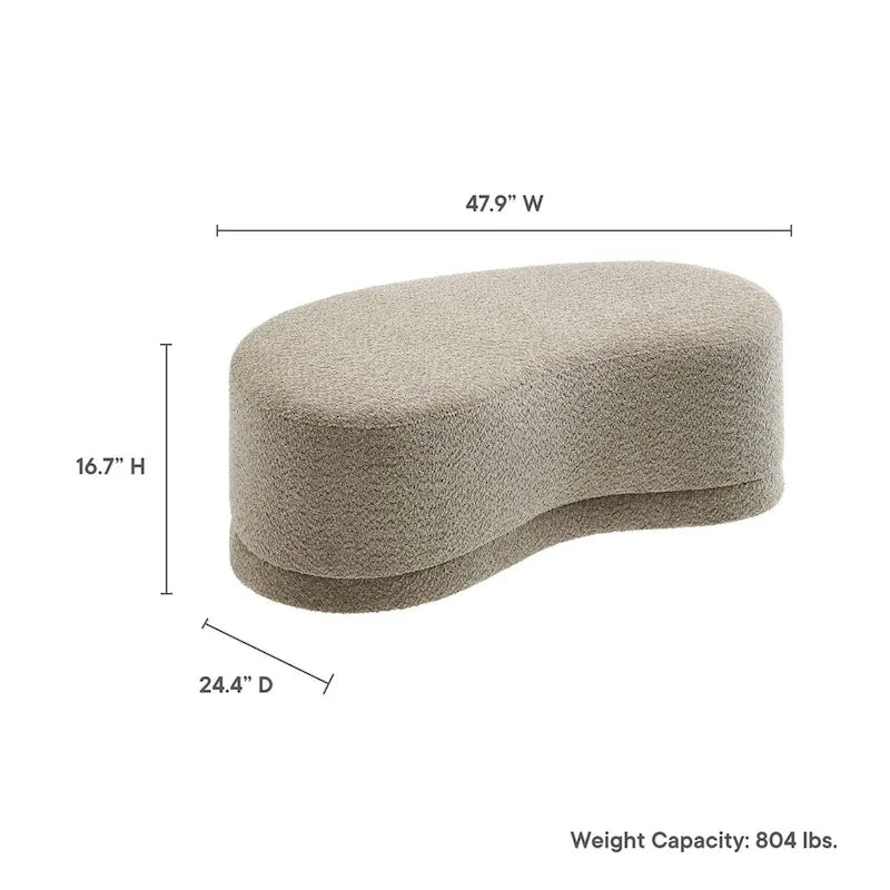 48" Round Upholstered Ottoman Bench