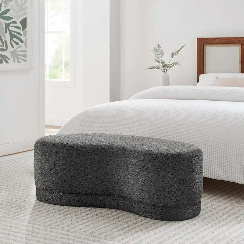 48" Round Upholstered Ottoman Bench