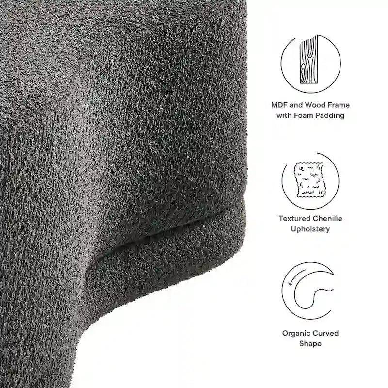 48" Round Upholstered Ottoman Bench