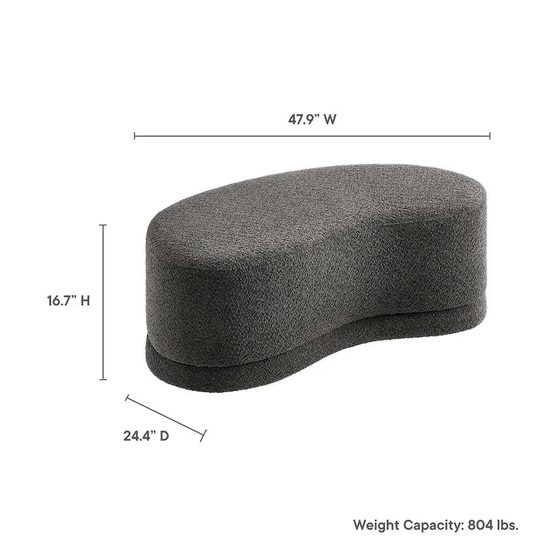48" Round Upholstered Ottoman Bench