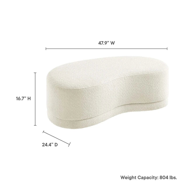 48" Round Upholstered Ottoman Bench