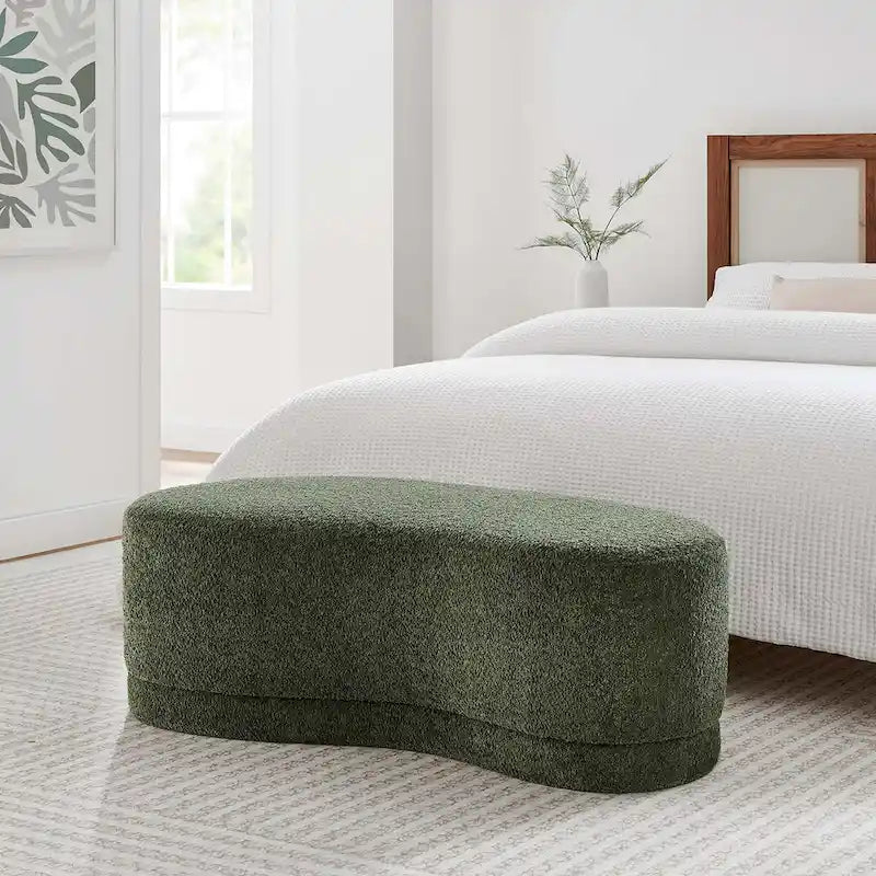 48" Round Upholstered Ottoman Bench