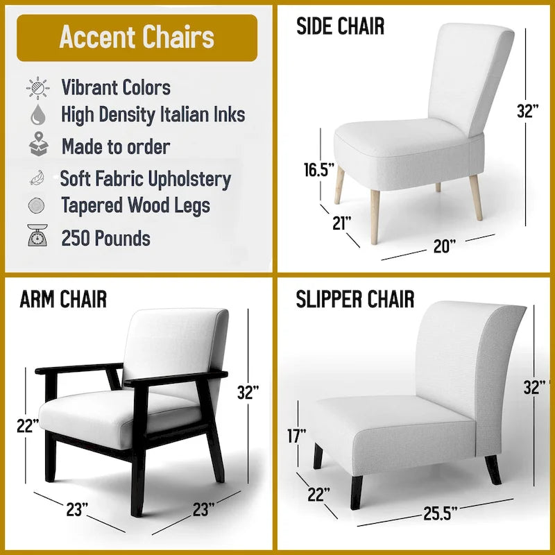 Upholstered Modern & Contemporary Accent Chair and Arm Chair