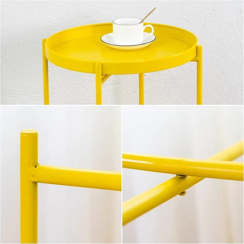 2-Tier Metal Sofa Side Table - 15D x 15W x 20H
