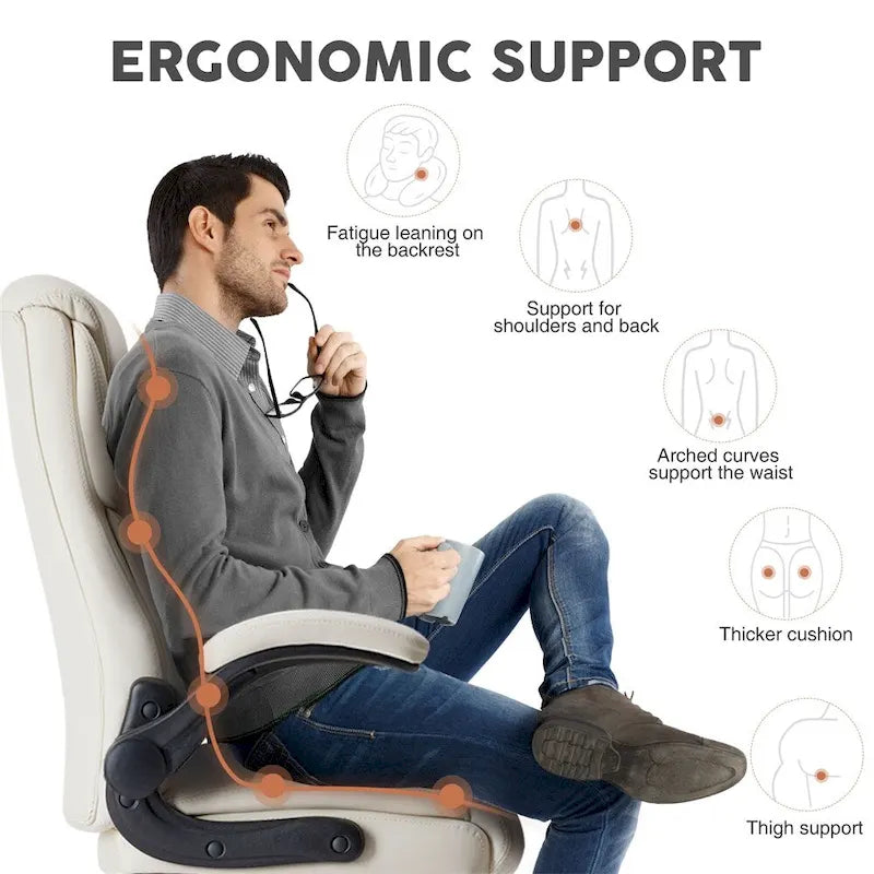 Nastavitelná ergonomická židle do domácí kanceláře s vyklápěcími područkami