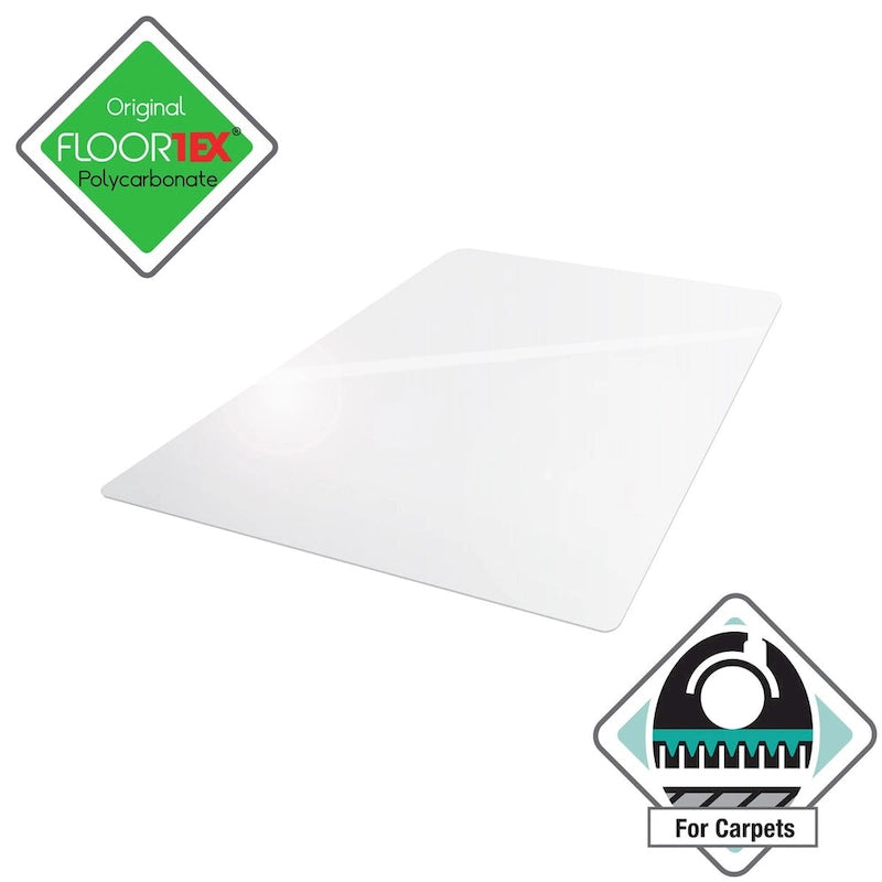 Polycarbonate Rectangular Chair Mat for Low Pile Carpets - 48 x 60
