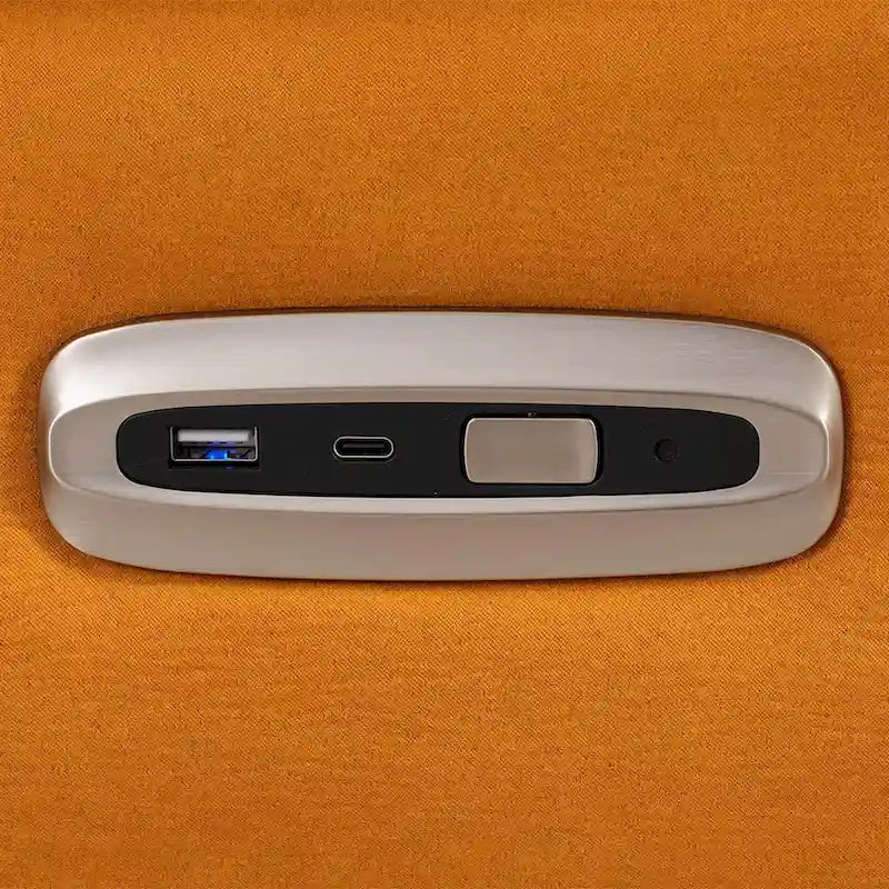 Elektrické otočné polohovací křeslo s USB nabíječkou a Bluetooth reproduktorem