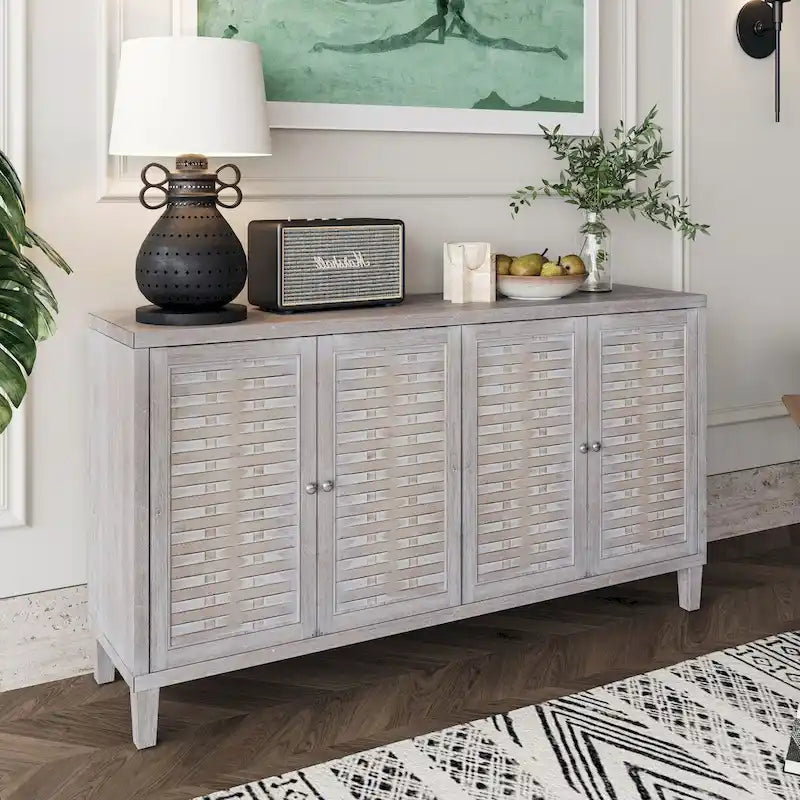 4-Door Wooden Cabinet Sideboard