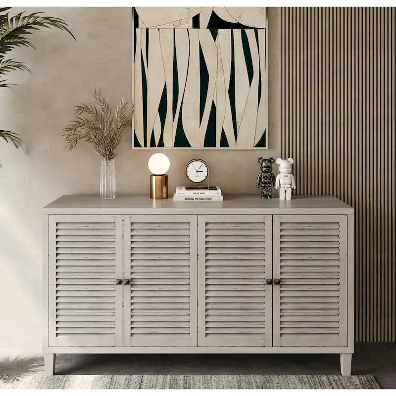 4-Door Wooden Cabinet Sideboard