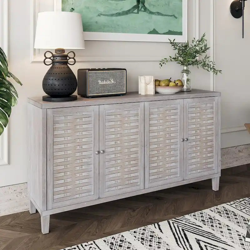 4-Door Wooden Cabinet Sideboard