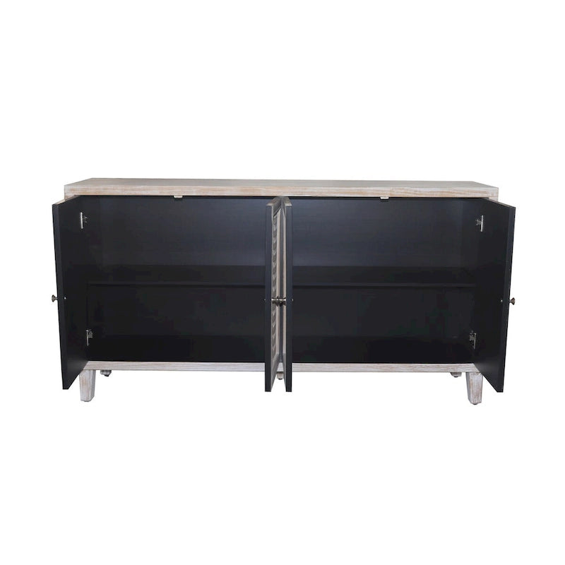 4-Door Wooden Cabinet Sideboard