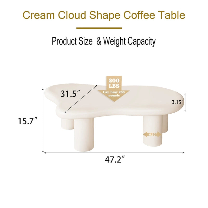 Cloud Shaped Coffee Table for Living Room